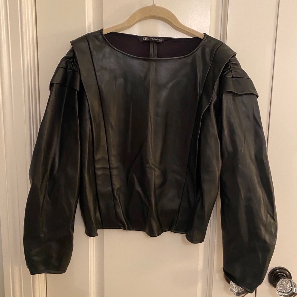 Zara Pleather Top